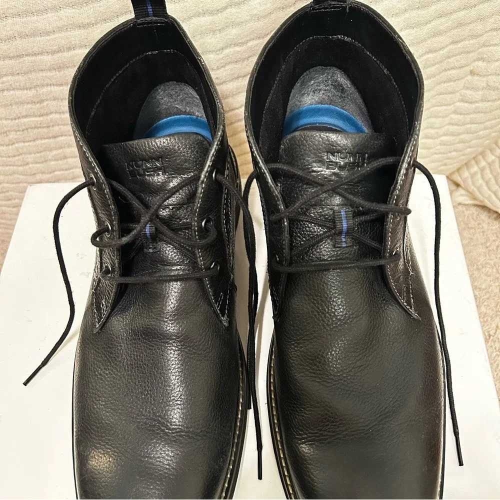 Nunn Bush Chukkas Black Leather Men's Ankle Boots Lace Up Size 11 - Picture 8 of 16